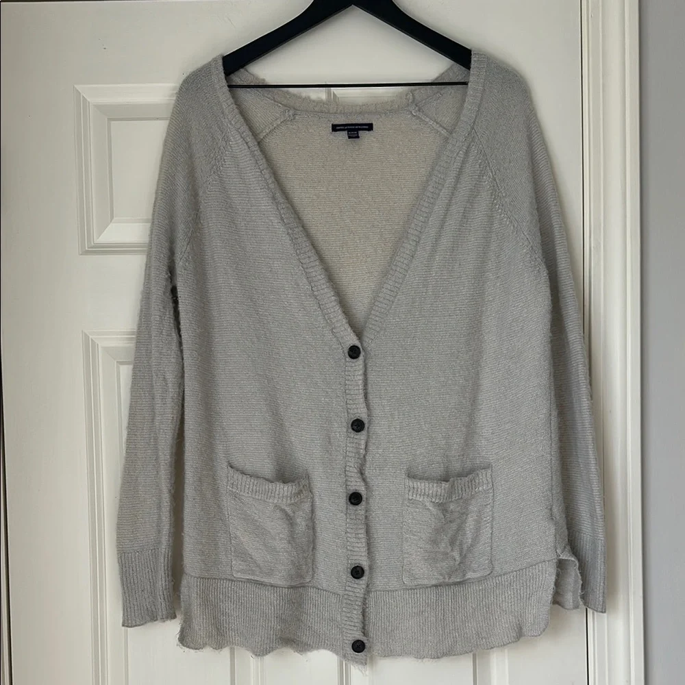 American Eagle Outfitters Nylon Oversized Soft Cardigan - Picture 1 of 3